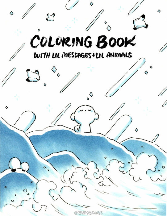 Coloring Book w/lil messages & lil animals