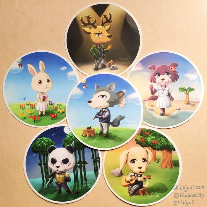 Beastars Animal Crossing Villager Stickers