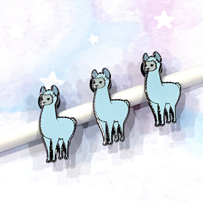 Blue Pastel Llama Enamel Pin