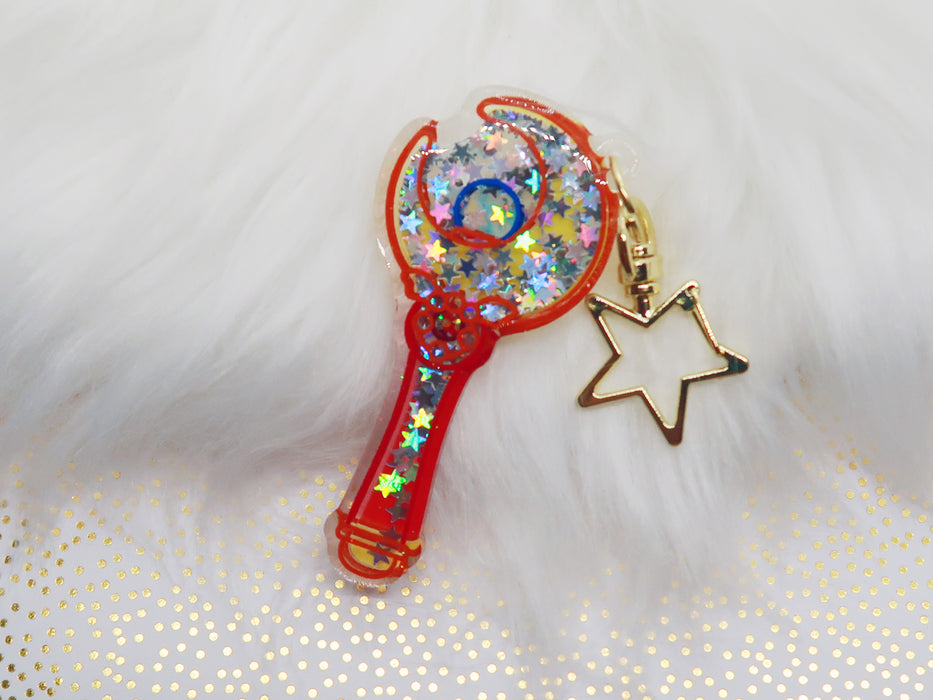 Sailor Moon Glitter Wand Keychain