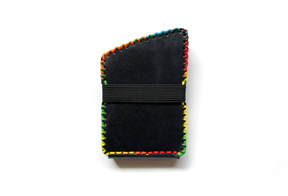 CURV Wood Wallet Rainbow/Black Leather