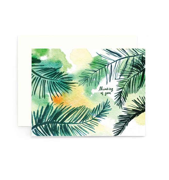 Thinking of You Coconut Leaves Card