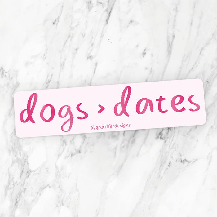 Dogs > Dates Sticker