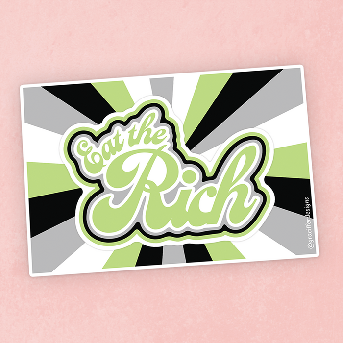 Agender Pride - Eat The Rich Sticker