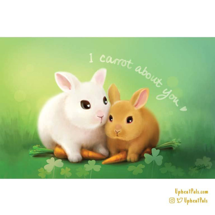 I Carrot About You Bunnies  Poster Print