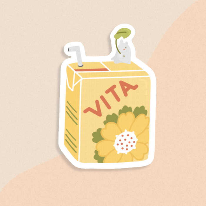 Totoro x Vita Chrysanthemum Drink Sticker | Naptime Doodler