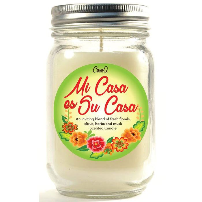 CasaQ Mi Casa es Su Casa Mason Jar Scented Candle