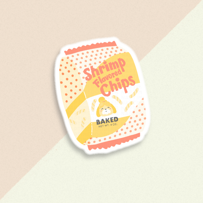 Animal Crossing x Shrimp Chips Sticker | Naptime Doodler