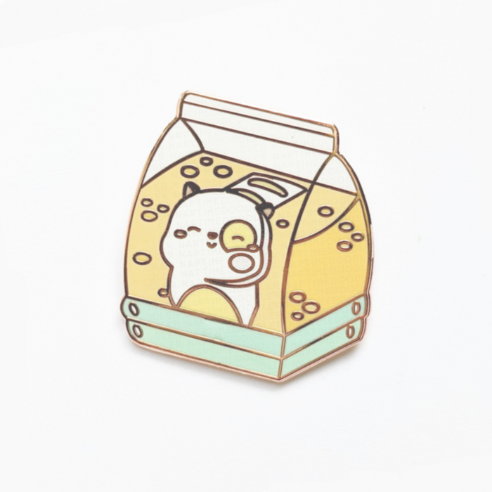 Mr. Cat x Tamago Sando (Egg Sandwich) Enamel Pin | Naptime Doodler
