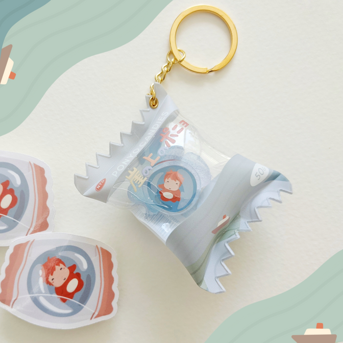 Ponyo Candy Charm Keychain | Naptime Doodler