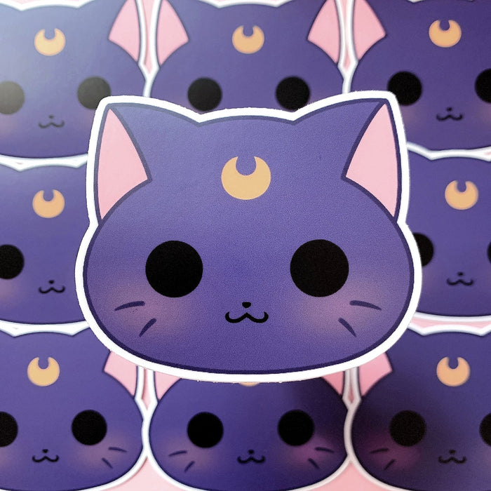 [WATERPROOF] Sailor Moon Luna Cat Head Vinyl Sticker Decal