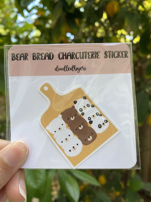 Bread Bear Charcuterie Board Sticker