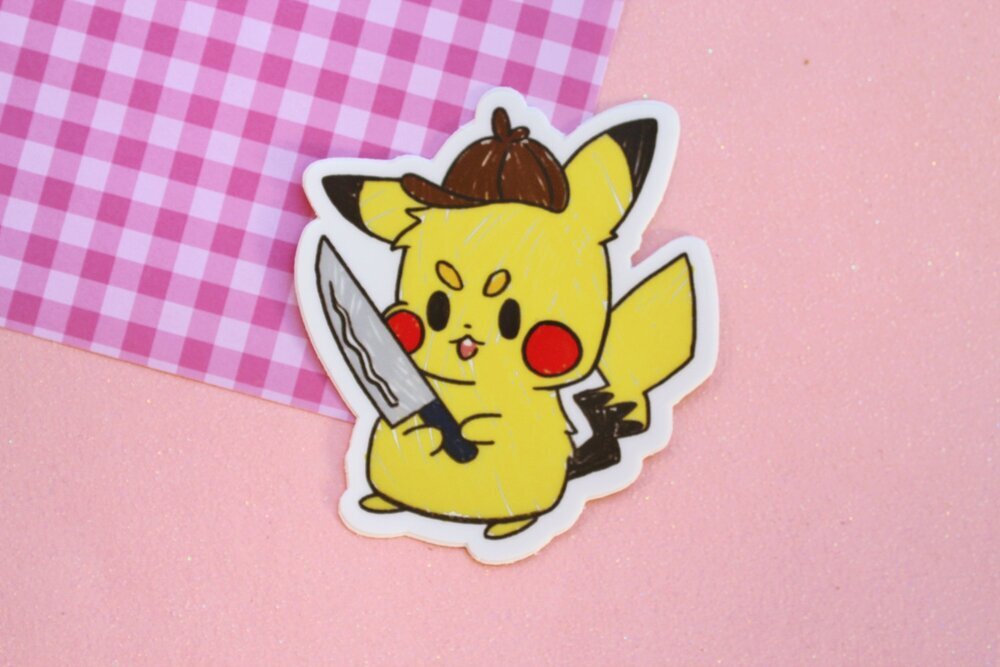 Detective Sticker (Pikachu)