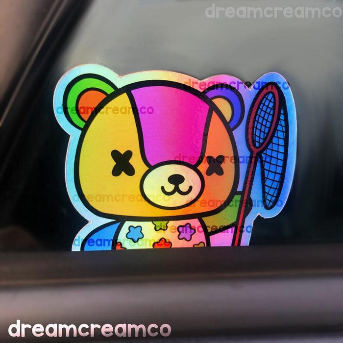 Animal Crossing Holographic Stitches Peeker Sticker