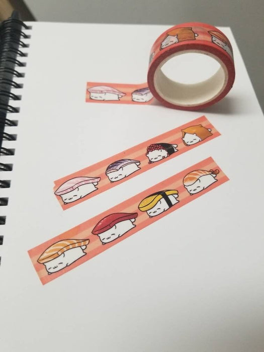 BobaCat Sushi Cat Washi Tape
