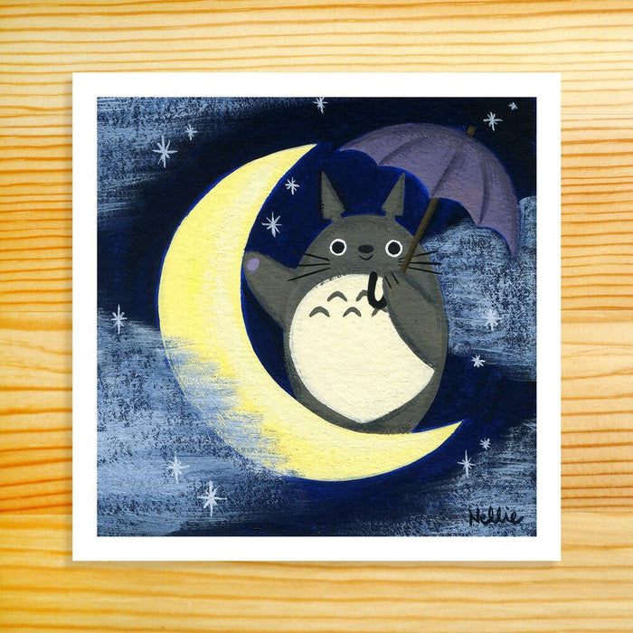 Totoro On The Moon Print