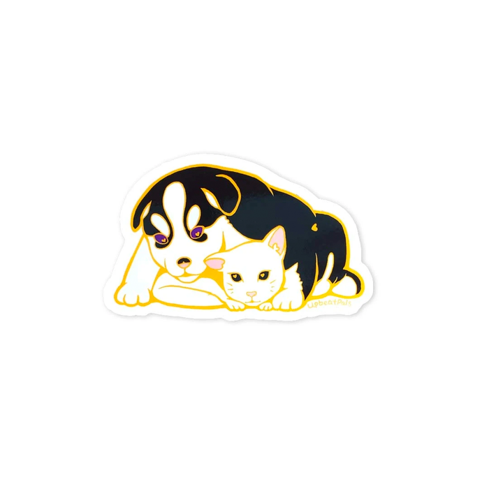 Cat and Dog 3" Sticker