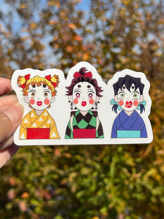 4in Baka Trio Die-cut Stickers