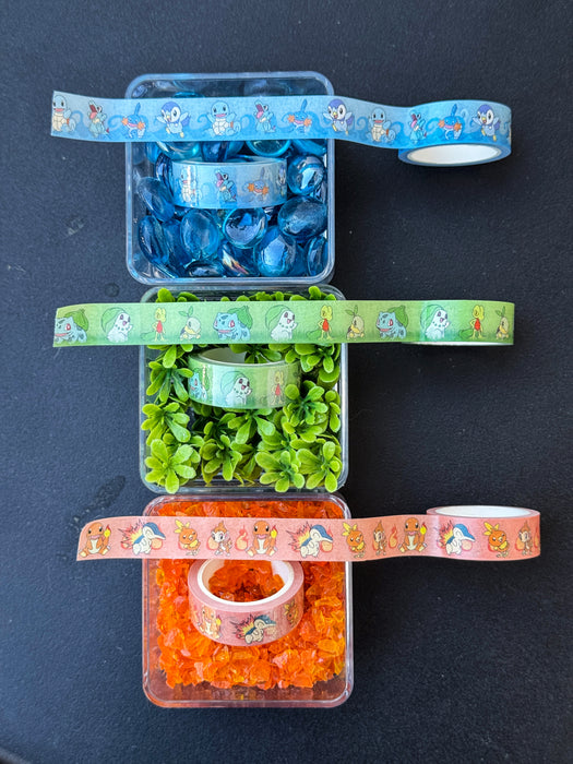 1.5cmx5m Starter Pokemon Washi Tape