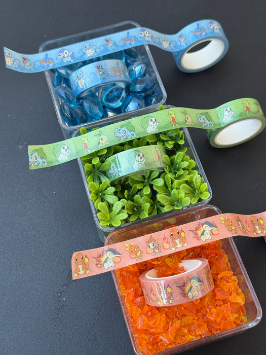 1.5cmx5m Starter Pokemon Washi Tape