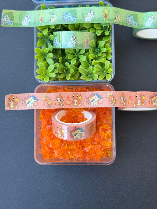1.5cmx5m Starter Pokemon Washi Tape