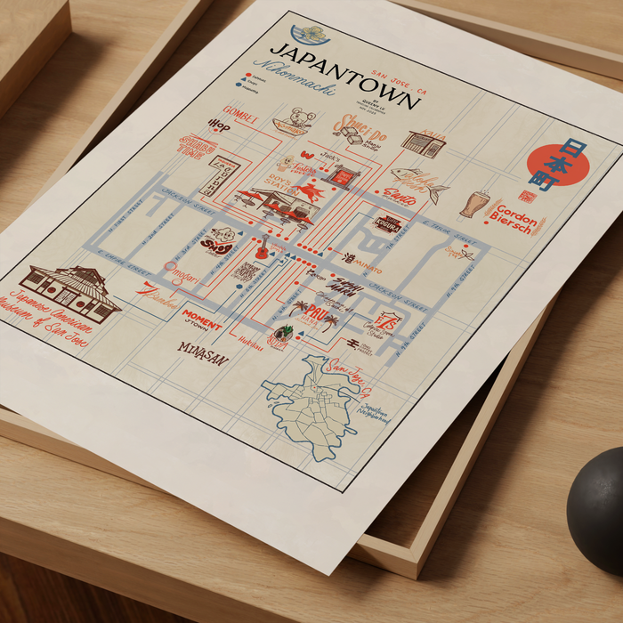 Japantown, San Jose Map Print (2025)