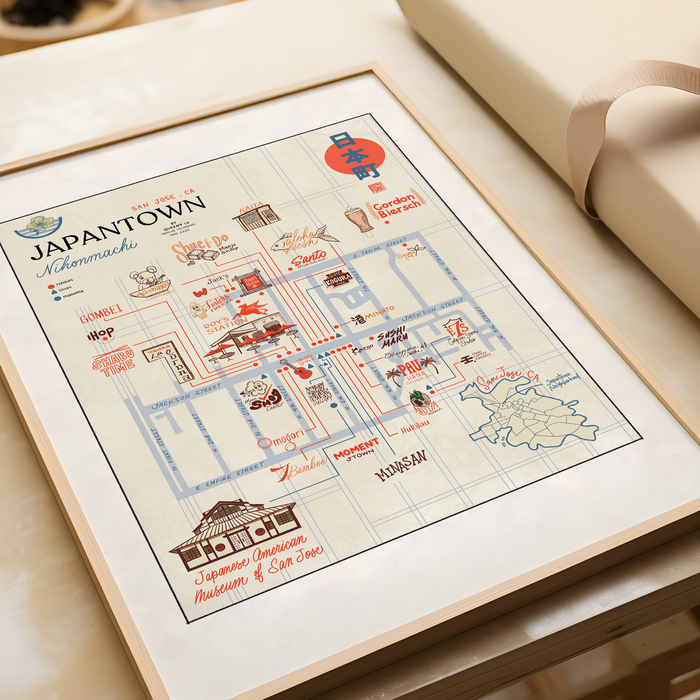 Japantown, San Jose Map Print (2025)