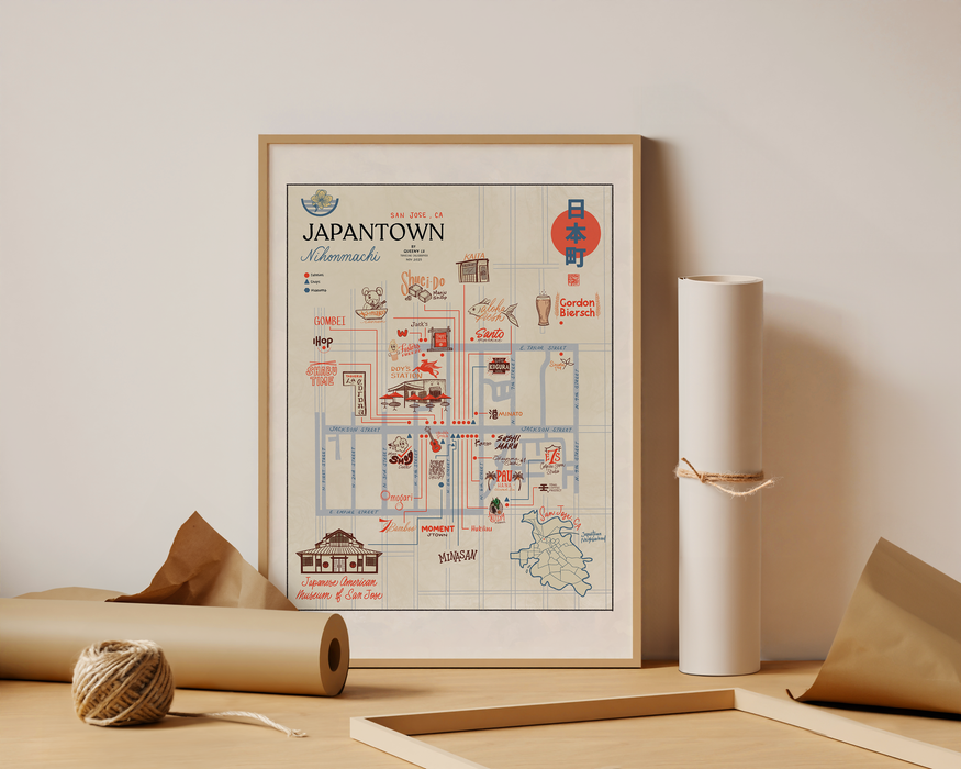 Japantown, San Jose Map Print (2025)