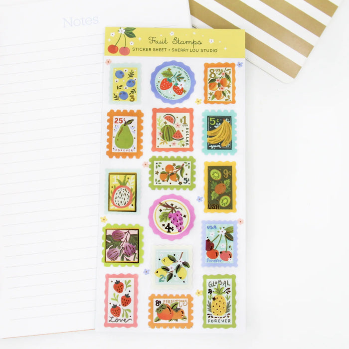 Fruit Stamp Foil Sticker Sheet