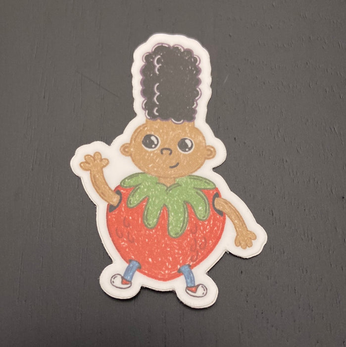 Gerald Sticker Gerald Strawberry Costume Vinyl Sticker — San José Made