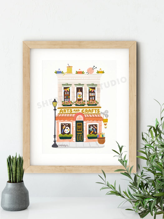 Arts and Crafts Shop Print