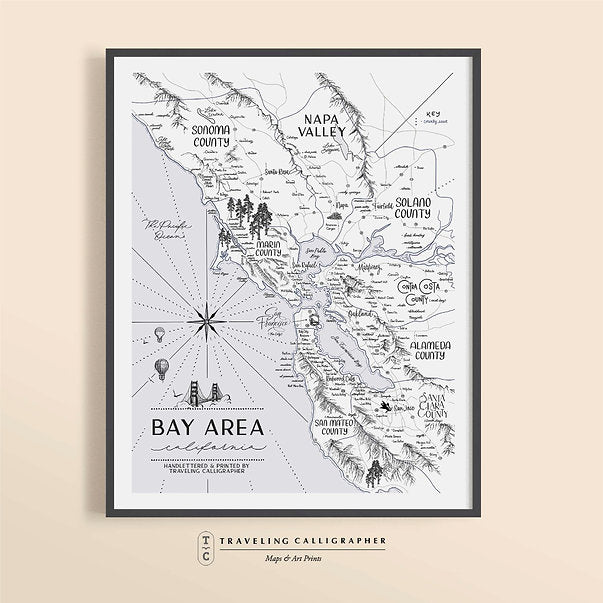 Bay Area Map Print