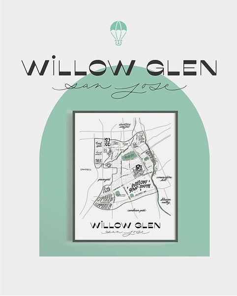 Willow Glen Map Print