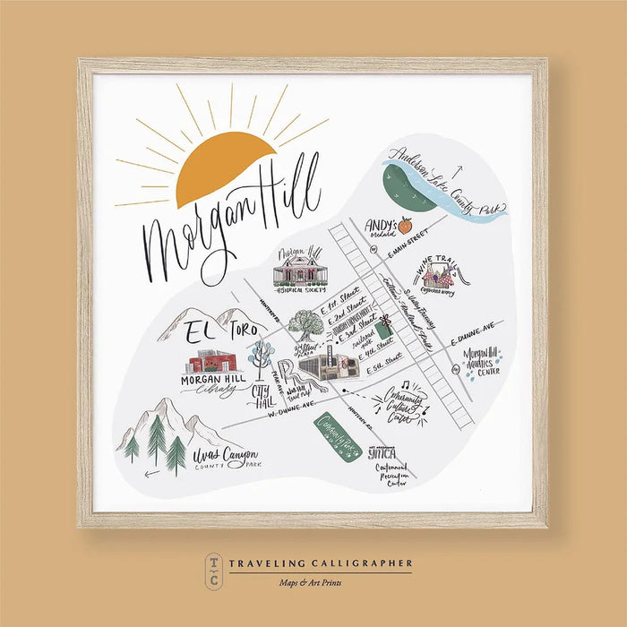 Morgan Hill Map Print