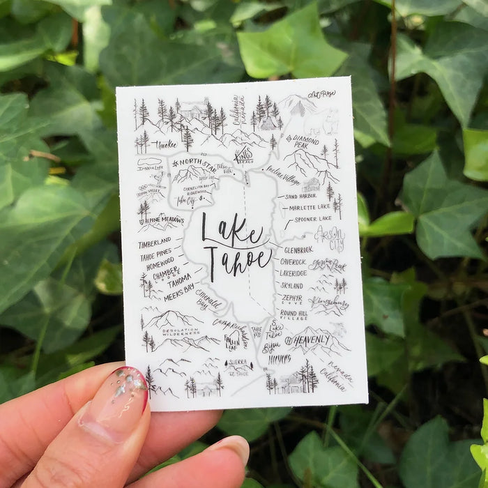 Lake Tahoe Map Sticker