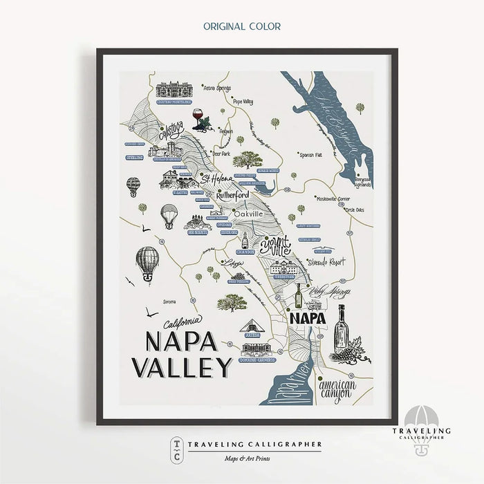Napa Valley Map Print