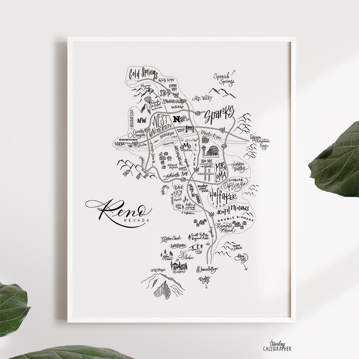 Reno, NV Map Print — San José Made