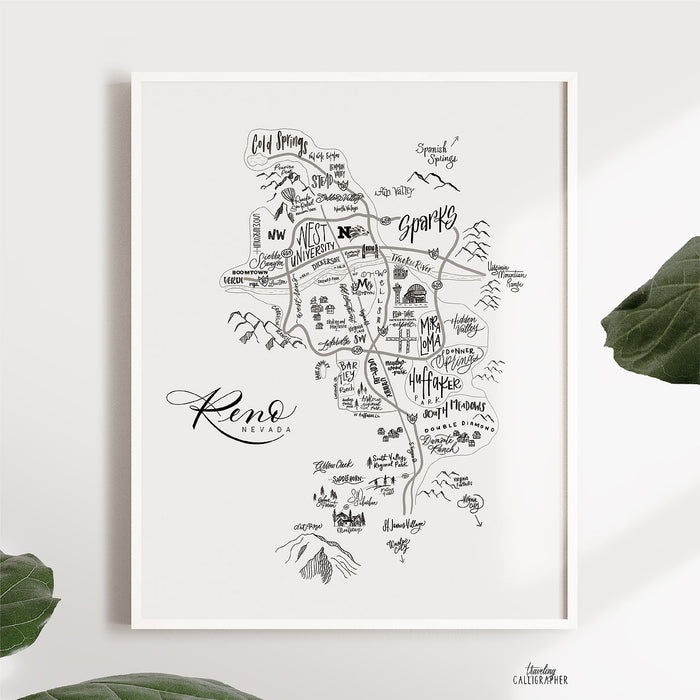 Reno, NV Map Print