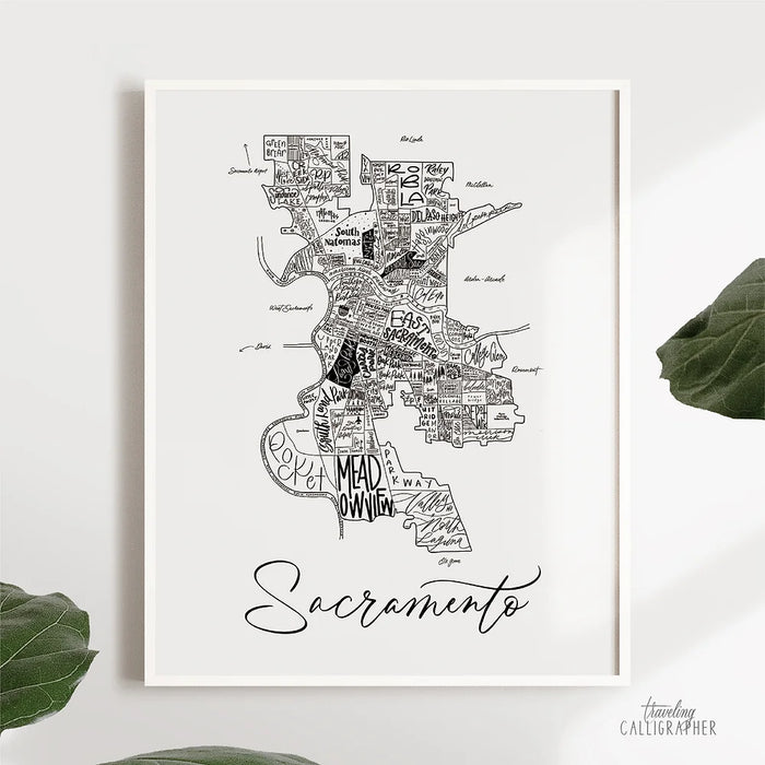 Sacramento Map Print