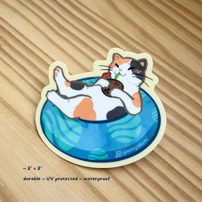 Floatie Kitty Sticker
