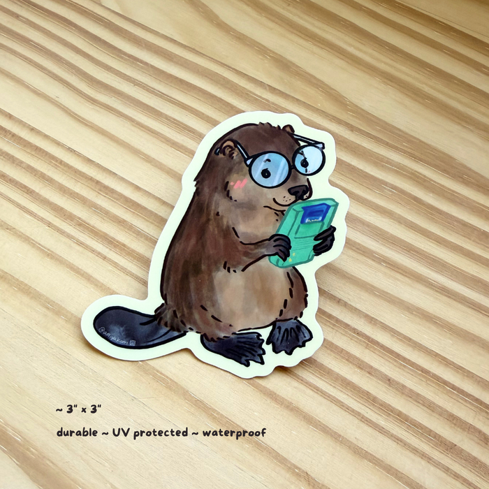 Gameboy Beaver Sticker