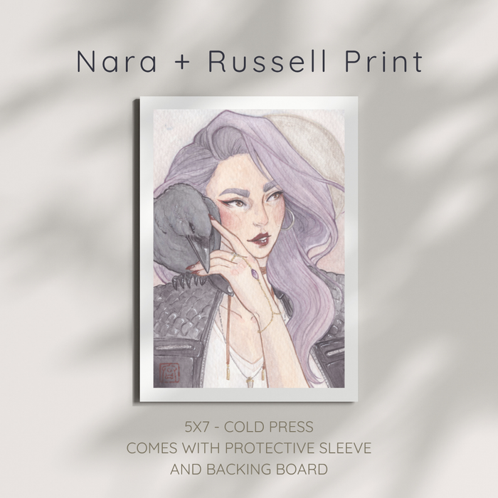 Nara + Russell Watercolor Print (5x7)