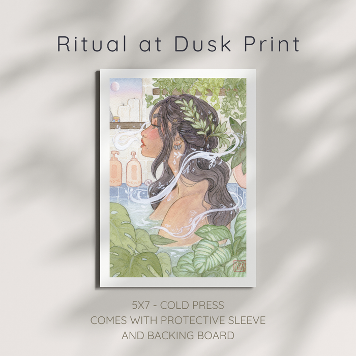 Ritual at Dusk Watercolor Print (5x7)