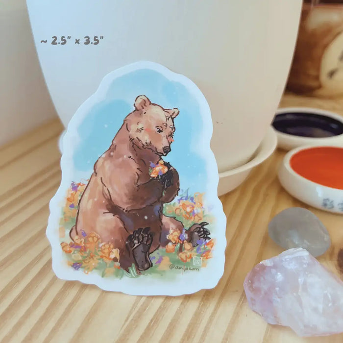 Super Bloom Bear Sticker