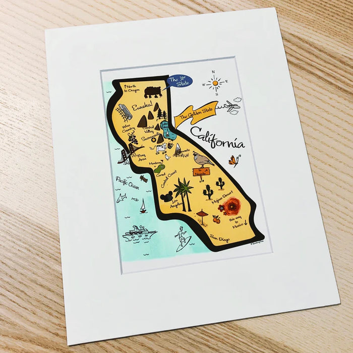 California Map Print