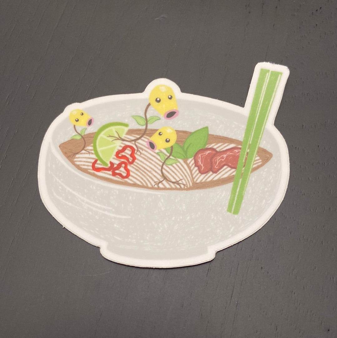Pho with Chili Basil Lime & Bellsprouts Vinyl Sticker — San José Made