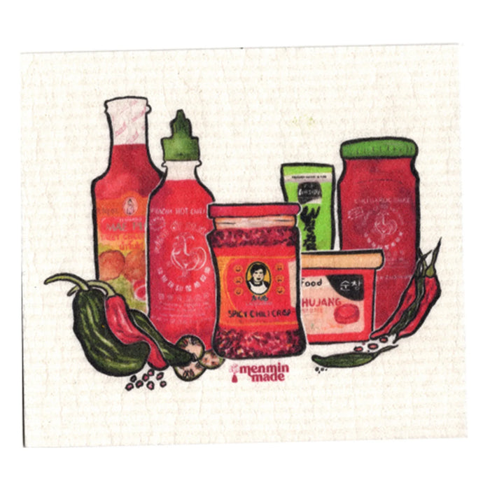 Asian Hot Sauce Swedish Dishcloth