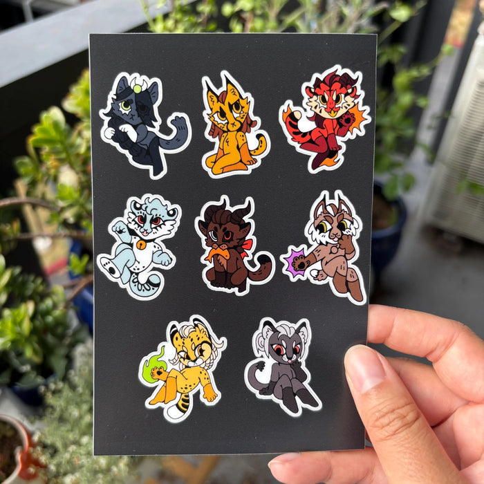 BG3 Cat Companions Sticker Sheet