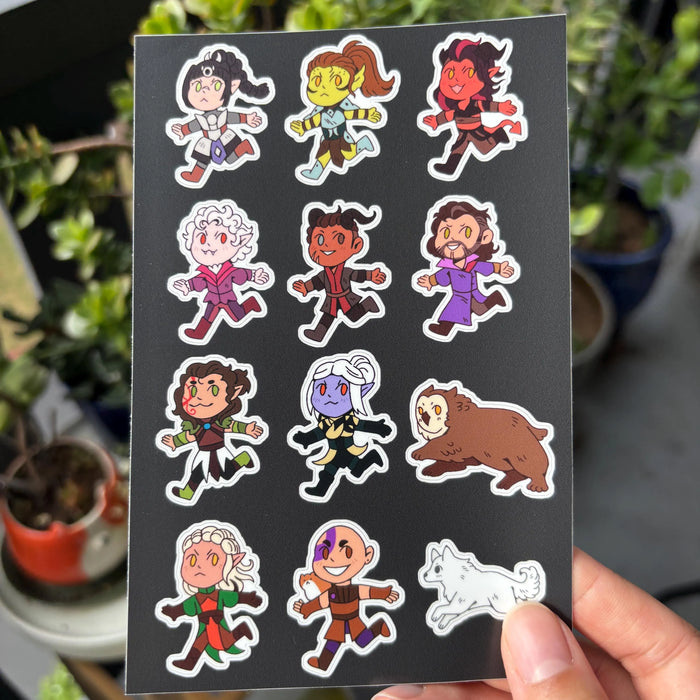 BG3 Chibi Sticker Sheet