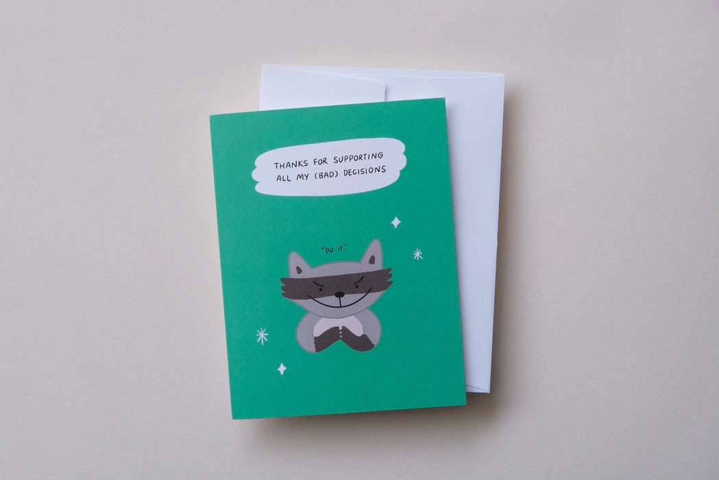 Bad Decisions Card